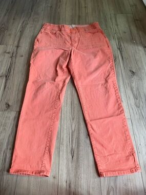 Soft Surroundings Coral Straight-Leg Pants Size Large
